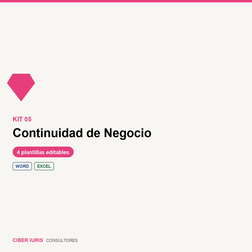 Kit Continuidad de Negocio (BCP/DRP) — Plantillas Ciber Iuris